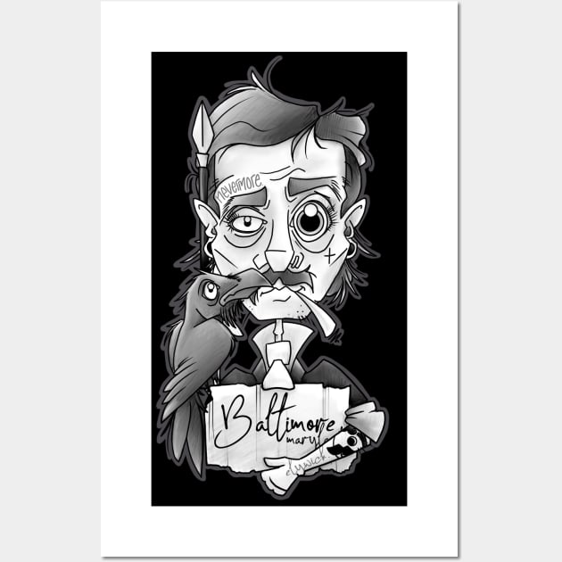 edgar allen poe. baltimore Wall Art by elywick